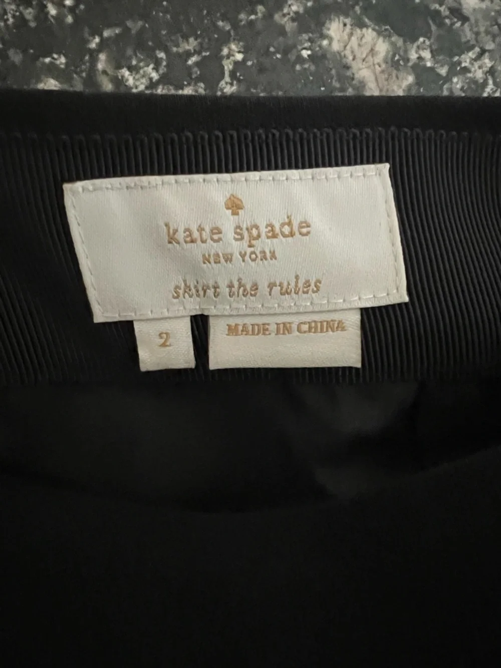 Kate Spade Tailored Black A-Line Skirt